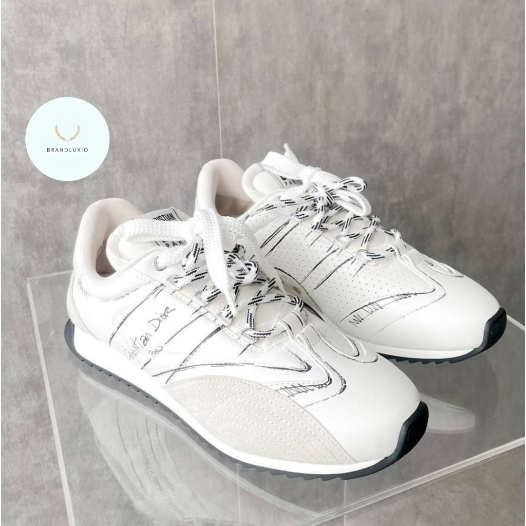 Dior D-Sketch Sneakers Nylon Calfksin White
