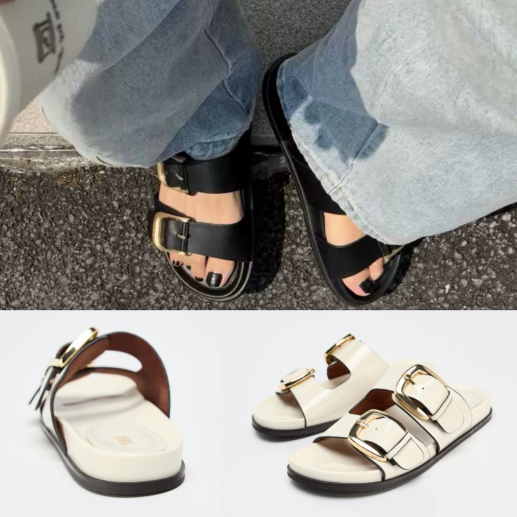 Sandal ZARA Buckle Double Strap Shoes
