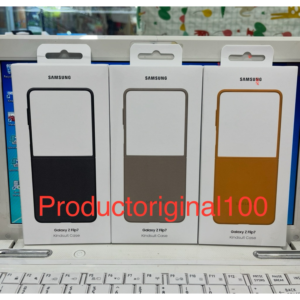 Casing Original Samsung Galaxy Z Flip 7 Kinsuit Case Kulit Flip7 - Camel