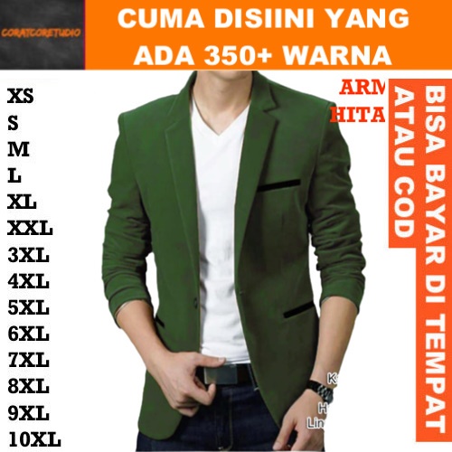 OT FASHION TC87 COLLECTION THE CLOVER 87 GrayWolf Blazer Pria Jas Cowok HIJAU ARMY TENTARA TUA MUDA 
