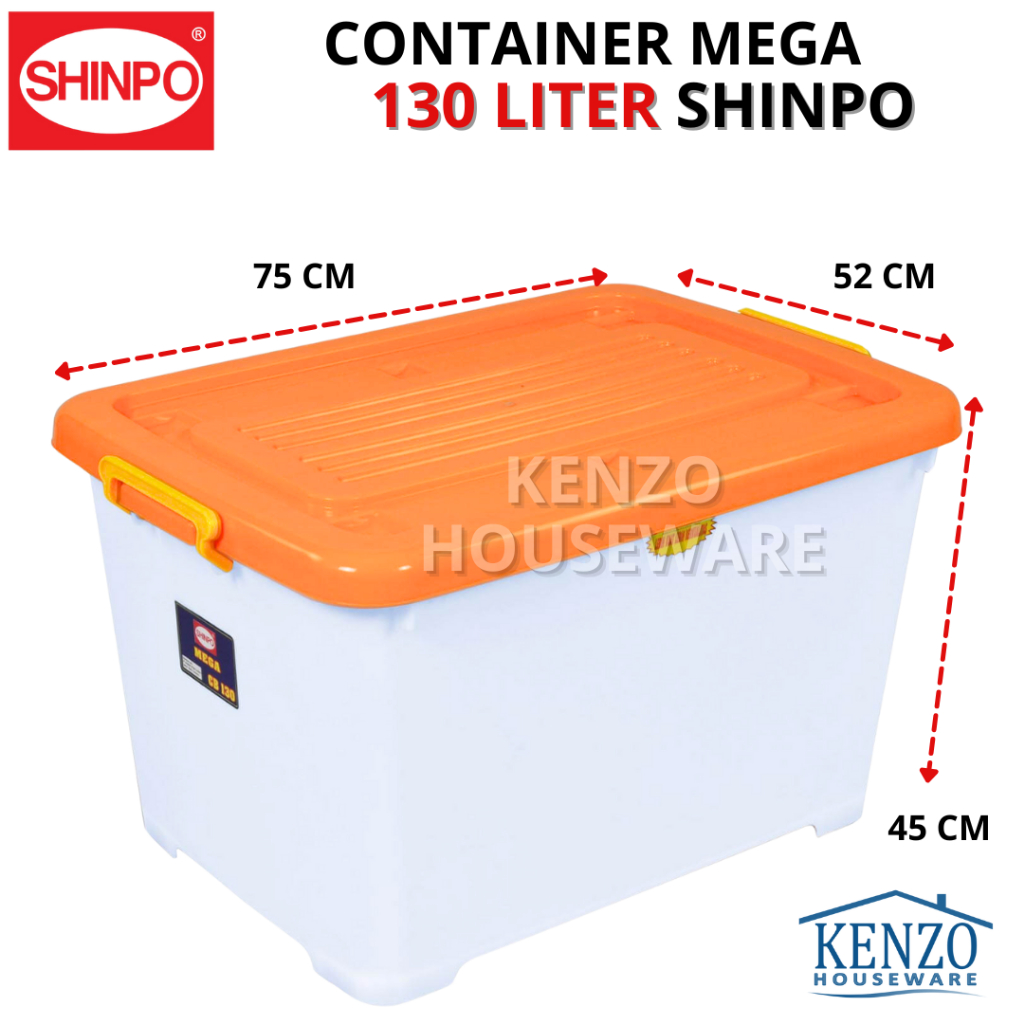 Container Box Penyimpanan Besar 130 Liter dengan Roda Jumbo