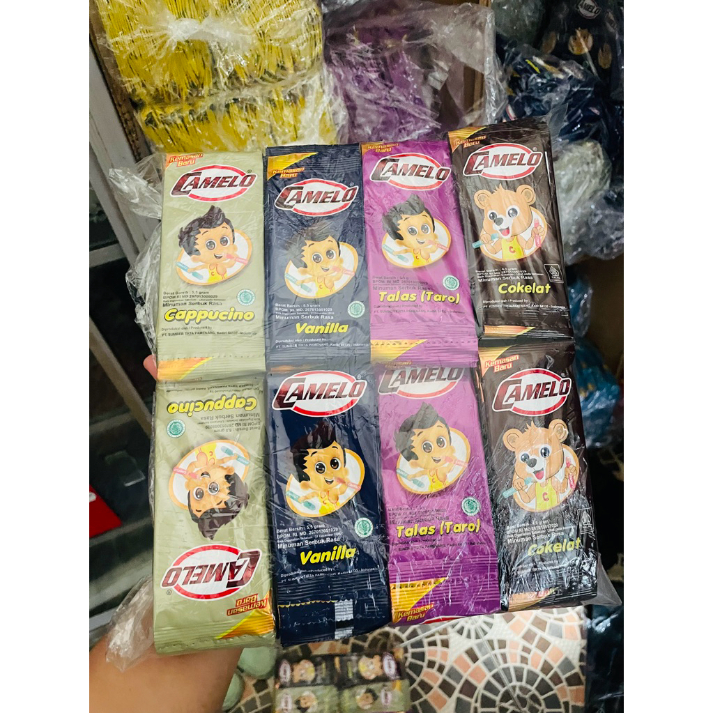 

240 Saset Camelo 4 Rasa (Coklat,Vanila,Capucino,Taro)