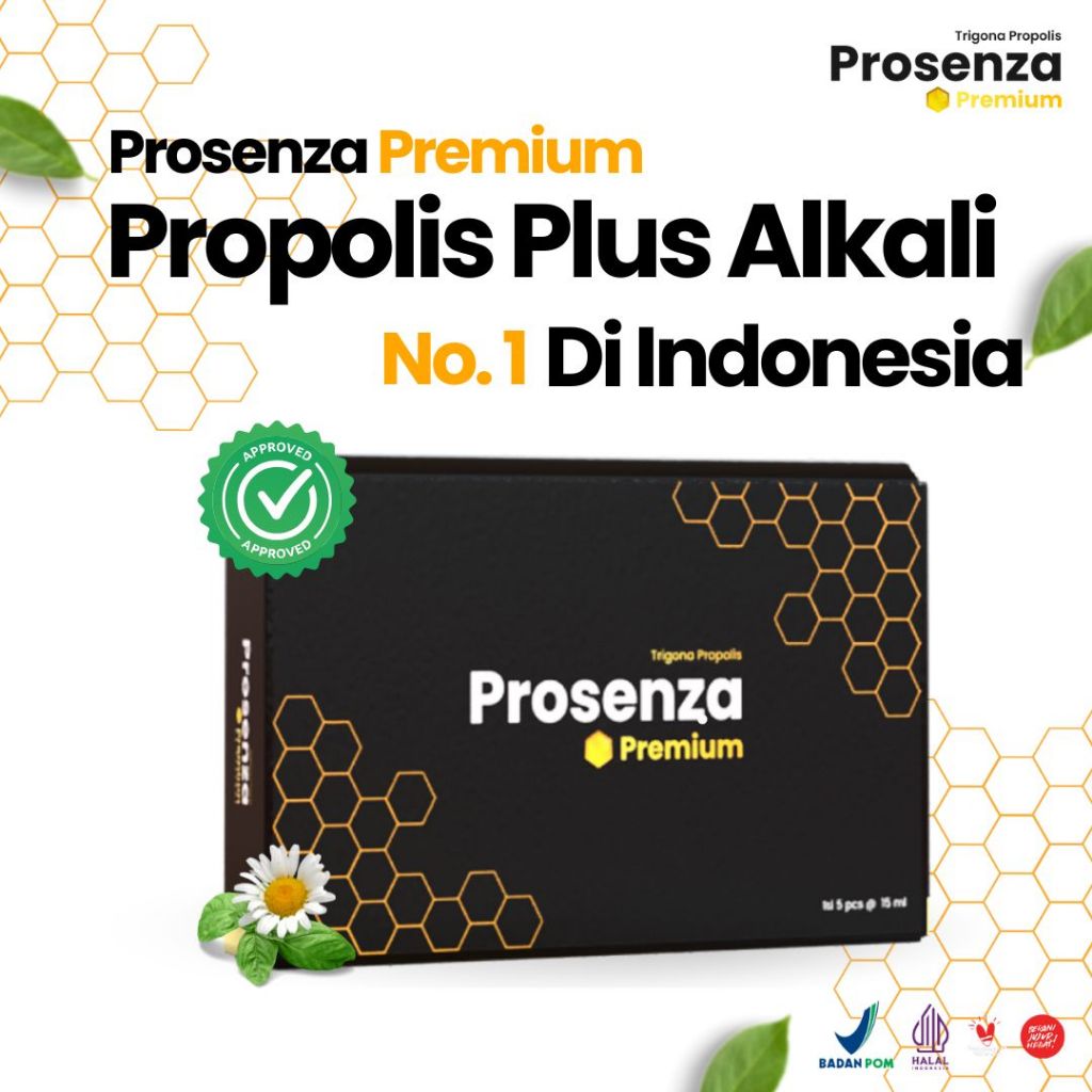 PROPOLIS PROSENZA PREMIUM PLUS ALKALI 100% ORIGINAL OBAT HERBAL DIABETES ASAM URAT KOLESTEROL DLL
