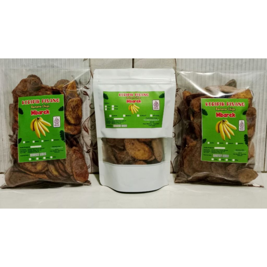 

keripik pisang Mbarek rasa coklat