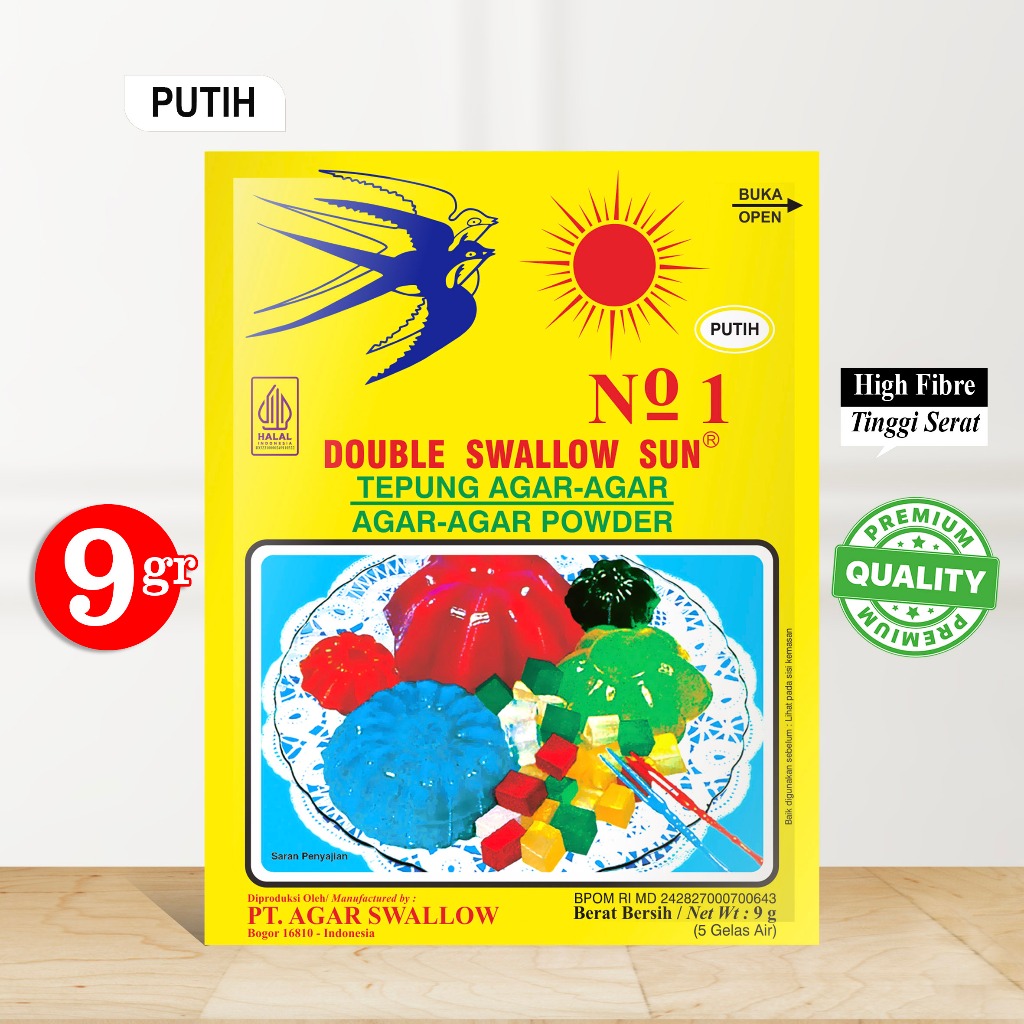 

[9gr] AGAR SWALLOW DSS NO. 1 (KUALITAS PREMIUM)