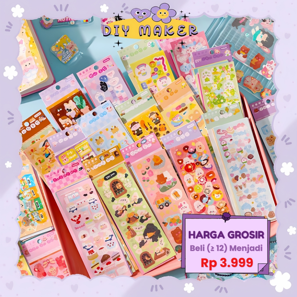 

DM Stiker Pack DIY Dekorasi Case HP Mainan Stiker Anak Photocard Buku Jurnal Pet Adventure - SD09