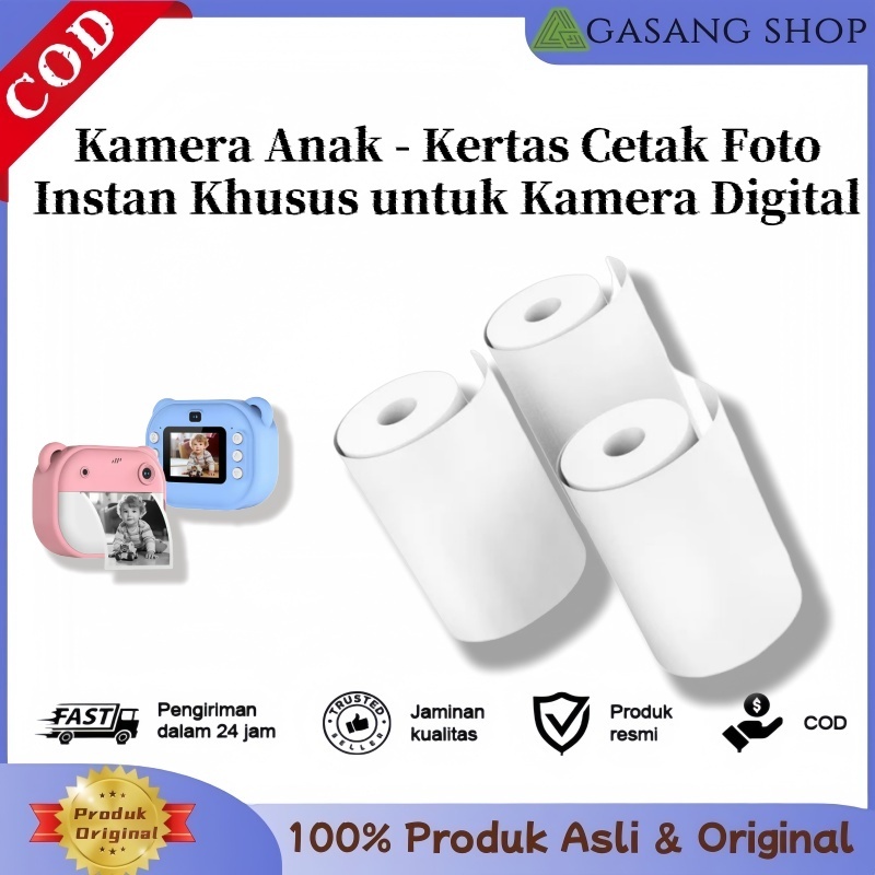 

GASANG Indonesia Kertas termal untuk kamera 57*30mm 3 gulungan/gulungan isi ulang - untuk-D003