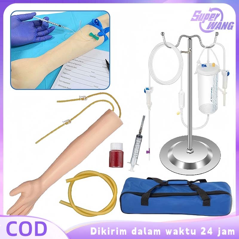 1set Manekin Lengan Infus Silikon Alat Peraga Tangan Infus Manekin Phantom Alat Peraga Utk Rumah Sak