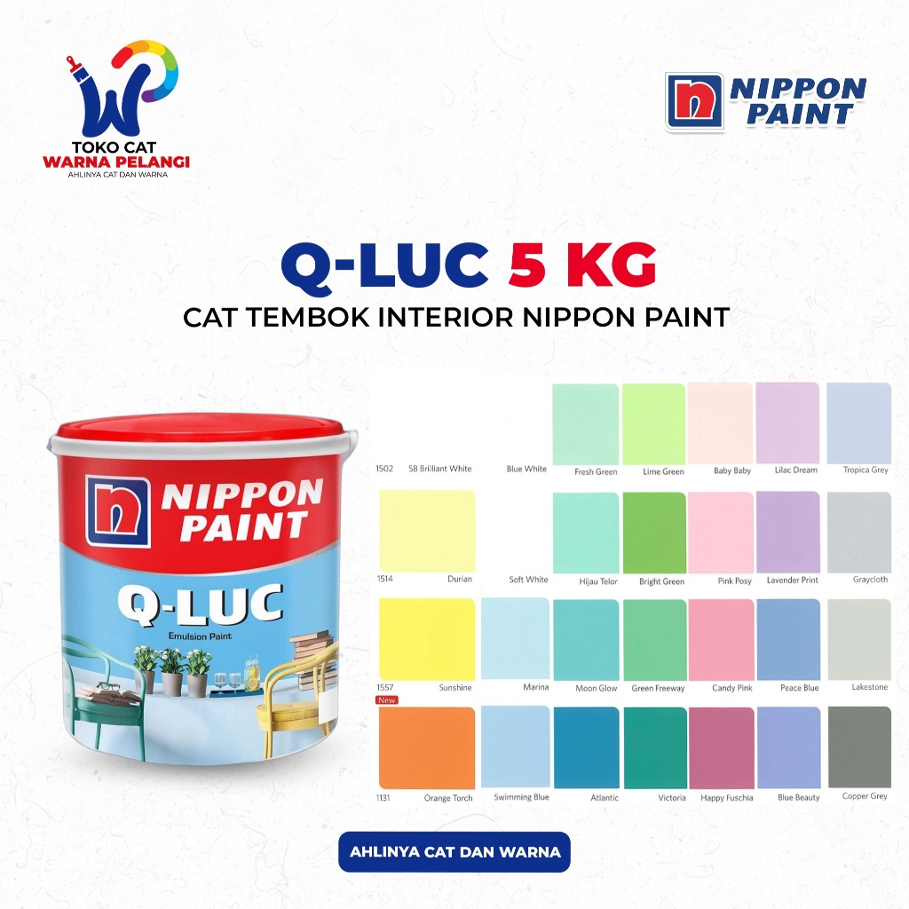 Cat Tembok Interior Q-LUC Nippon Paint 5 Kg Cat Interior Tembok Rumah QLuc Qiluc Galon 5 Kg Murah 5 