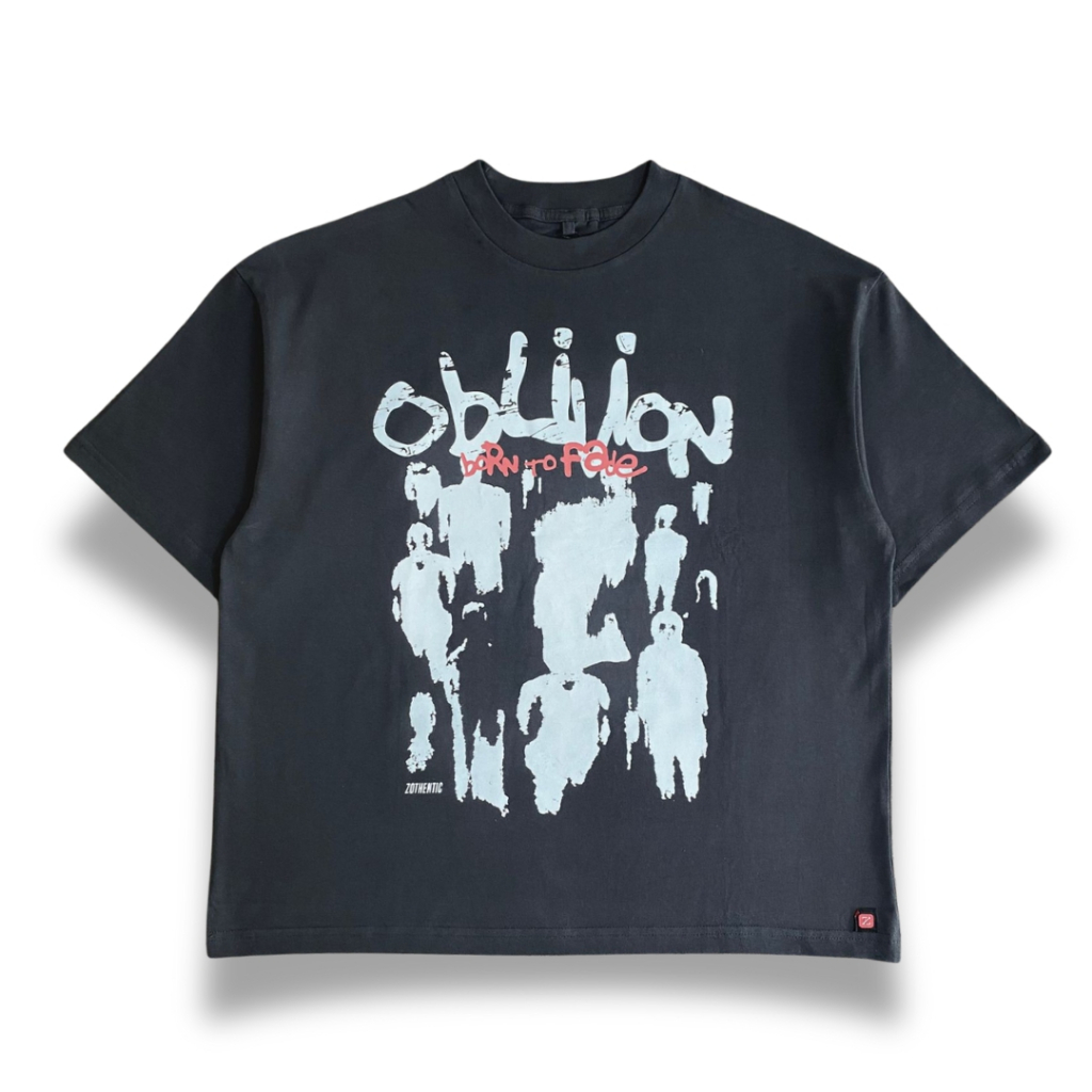 Kaos Boxy Oversize Pria Combed 20s | Gray Oblivion  - Zothentic