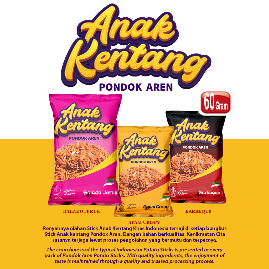 

Anak Kentang Pondok Aren Snack Stick Keripik Kentang Goreng
