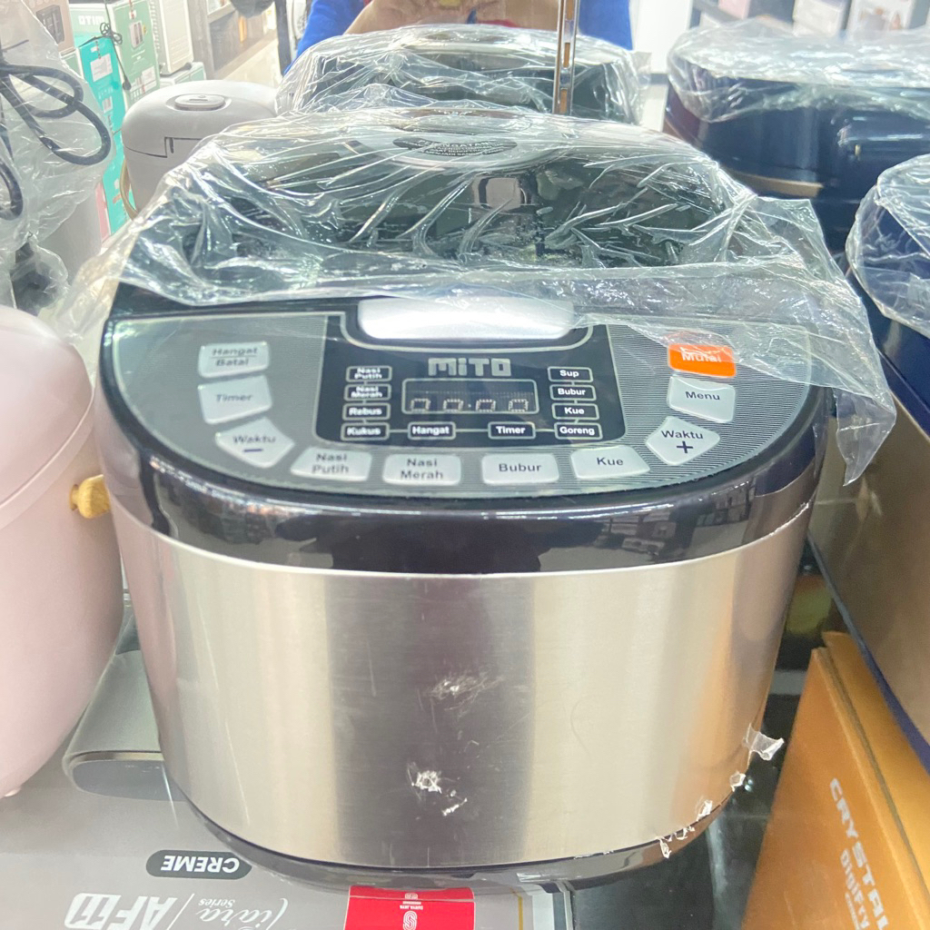 MITOCHIBA RICE COOKER DIGITAL SILVER BLACK R5+