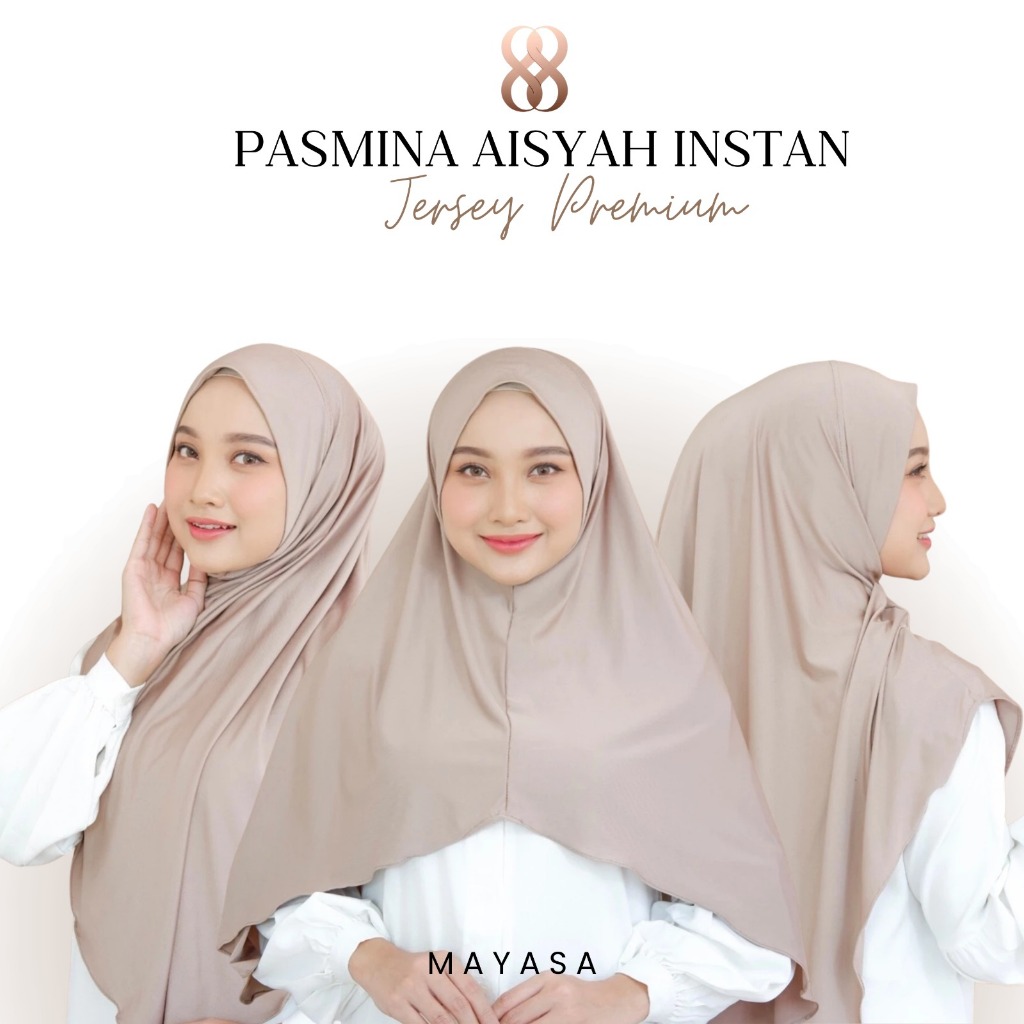 MAYASA HIJAB - Hijab Pashmina Instan Oval Jersey Premium - Hijab Malay - hijab aisyah