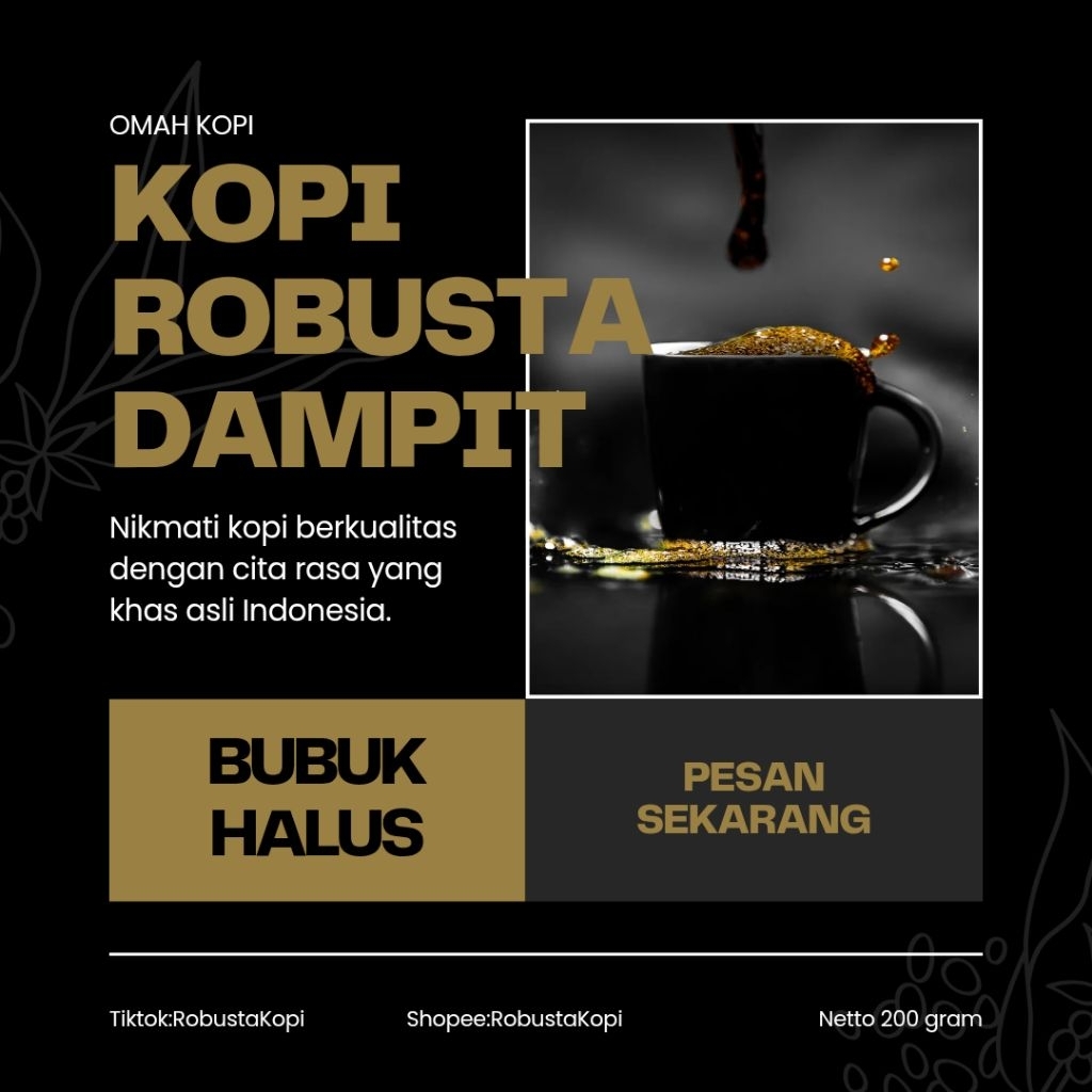 

Kopi Robusta Dampit Malang 200 gram