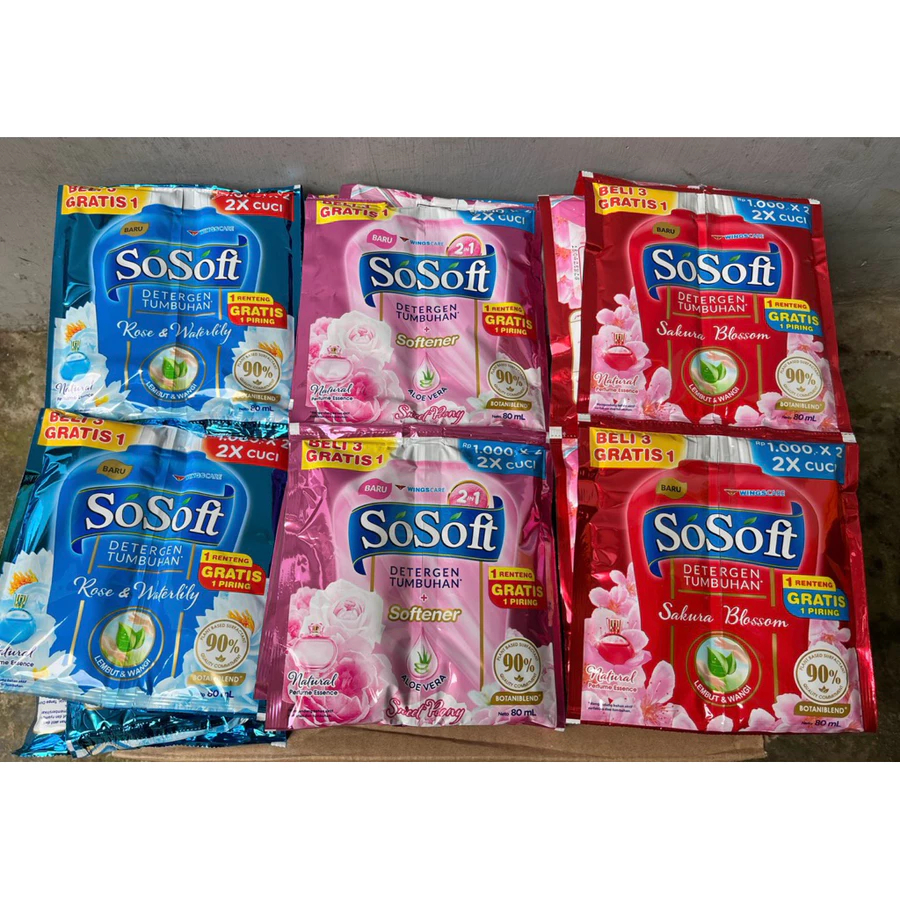 Sosoft detergent cair Sachet