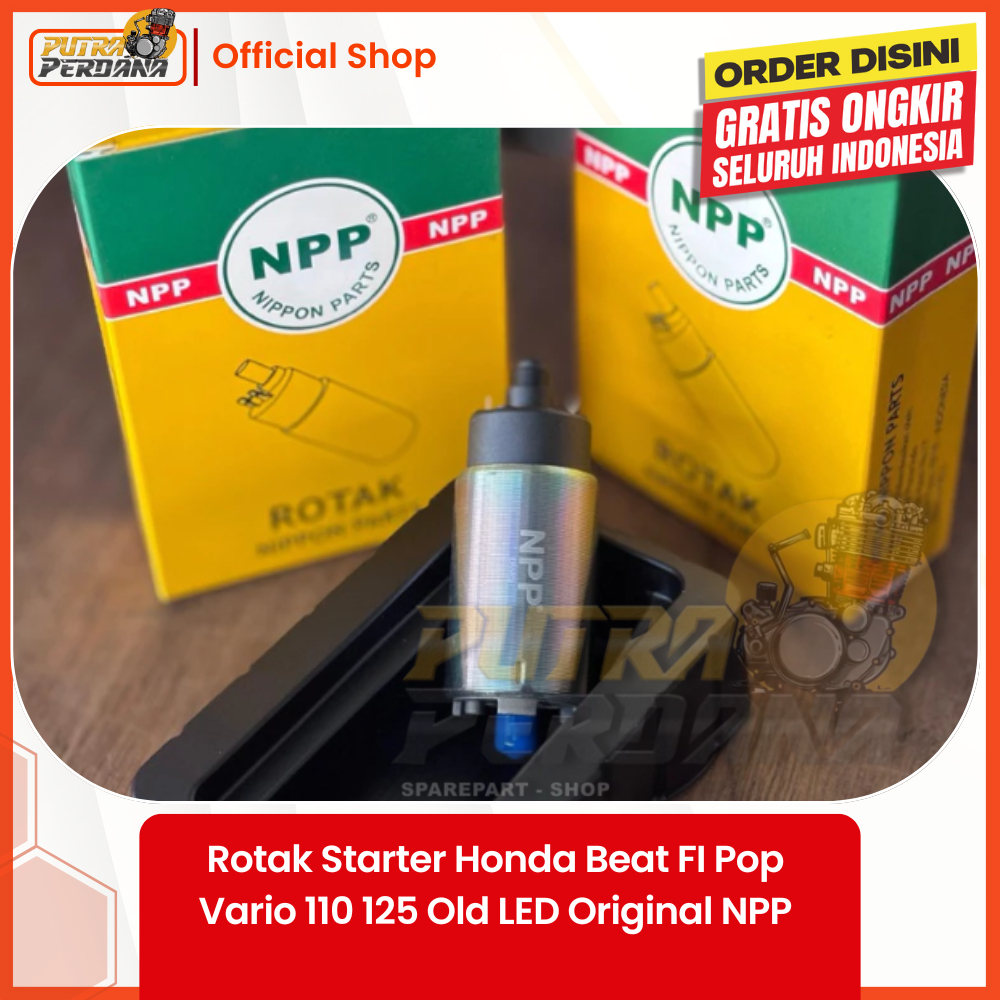 Rotak Starter Honda Beat FI Pop Vario 110 125 Old LED Original NPP