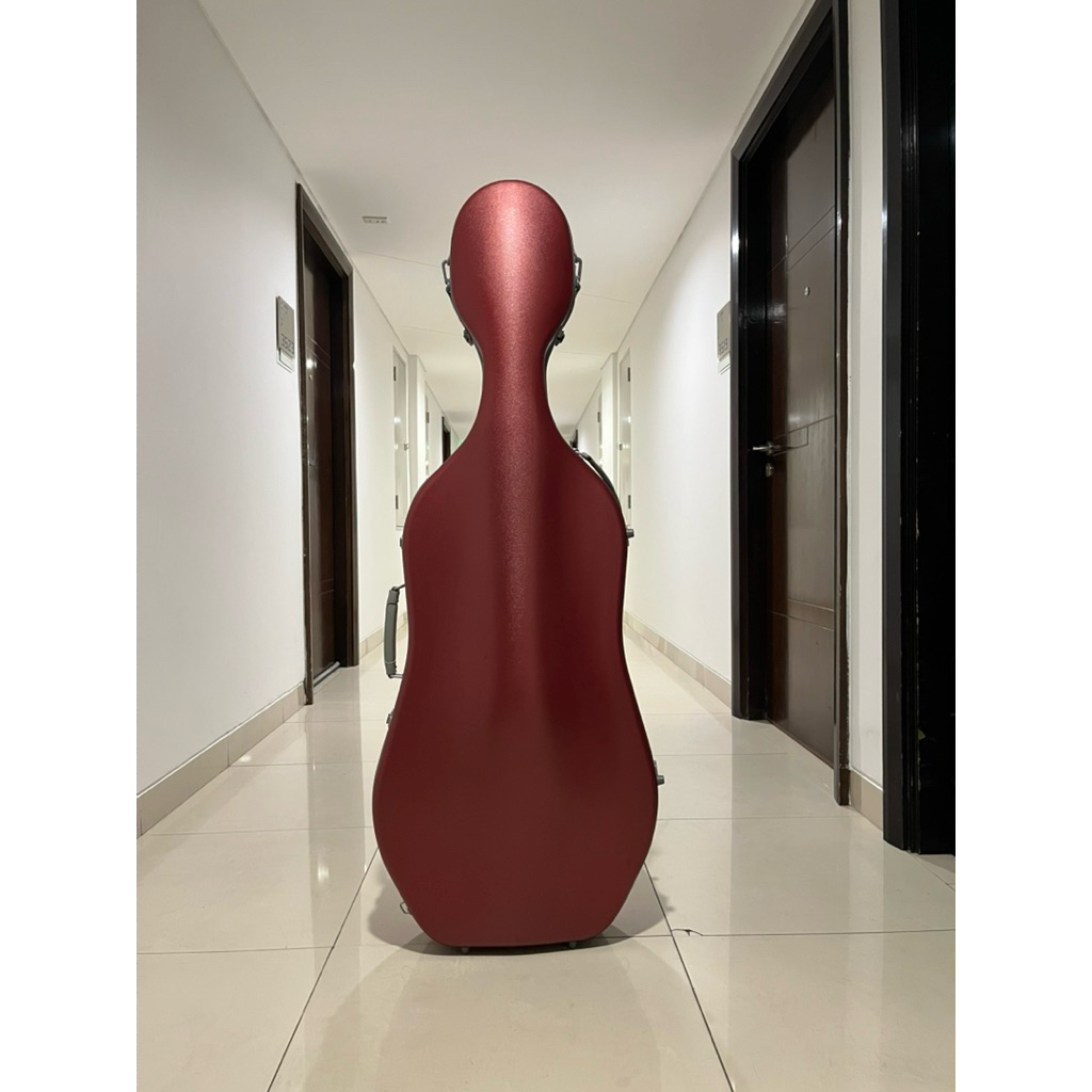 Case Cello Fiber TX J-K30 Kokoh Berkualitas - Warna Merah Maroon Metalic size 4/4