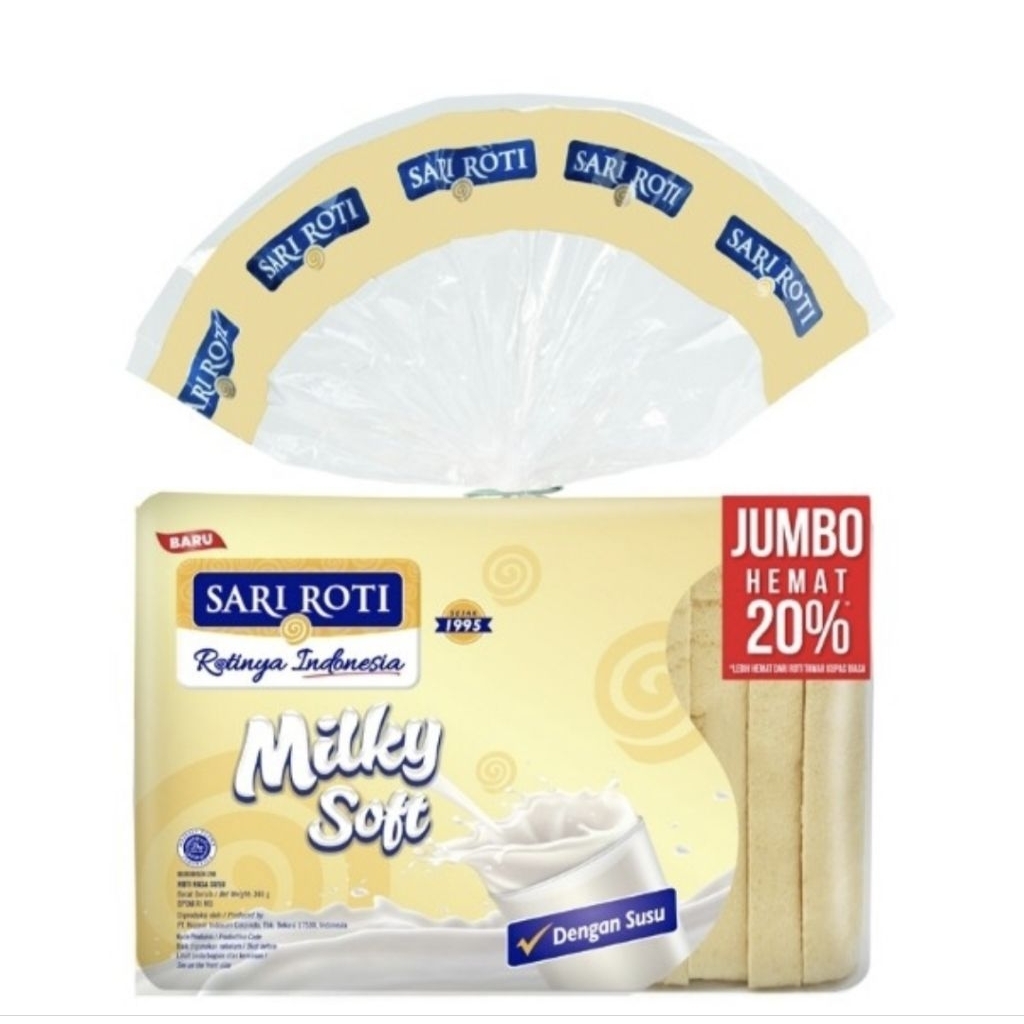

Sari Roti Tawar Jumbo Milky Soft 540 gram / roti tawar
