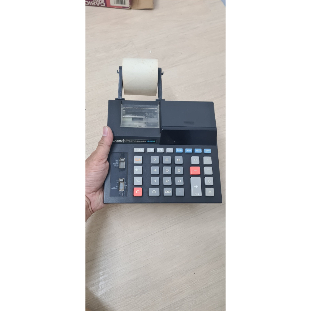 

Original Calculator casio printing HR 100, kalkulator print premium