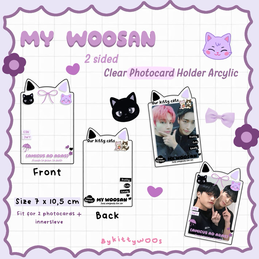 card holder acrylic transparant (cahol) woosan by bykittywoos