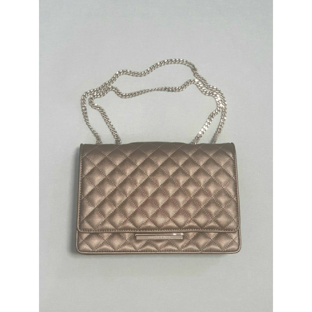 Tas Pesta Charles & Keith Original Grey