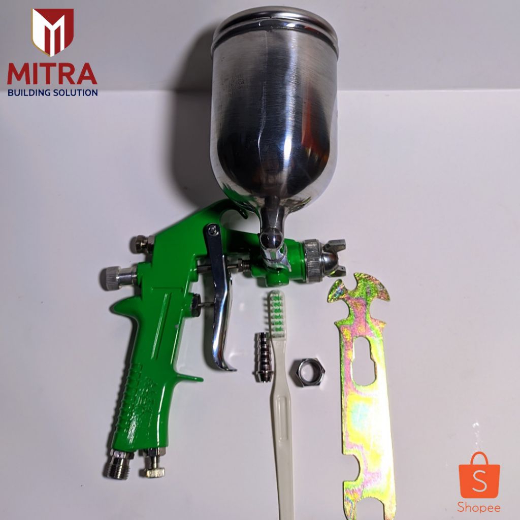 Spray Gun F75G Semprotan Cat Kompresor Tabung Atas 400ml Cat semprot Angin Cat Mobil Motor