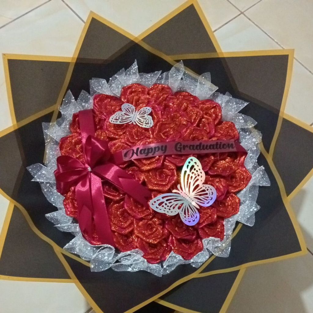 

Bucket Pita Satin gliter isi30pcs