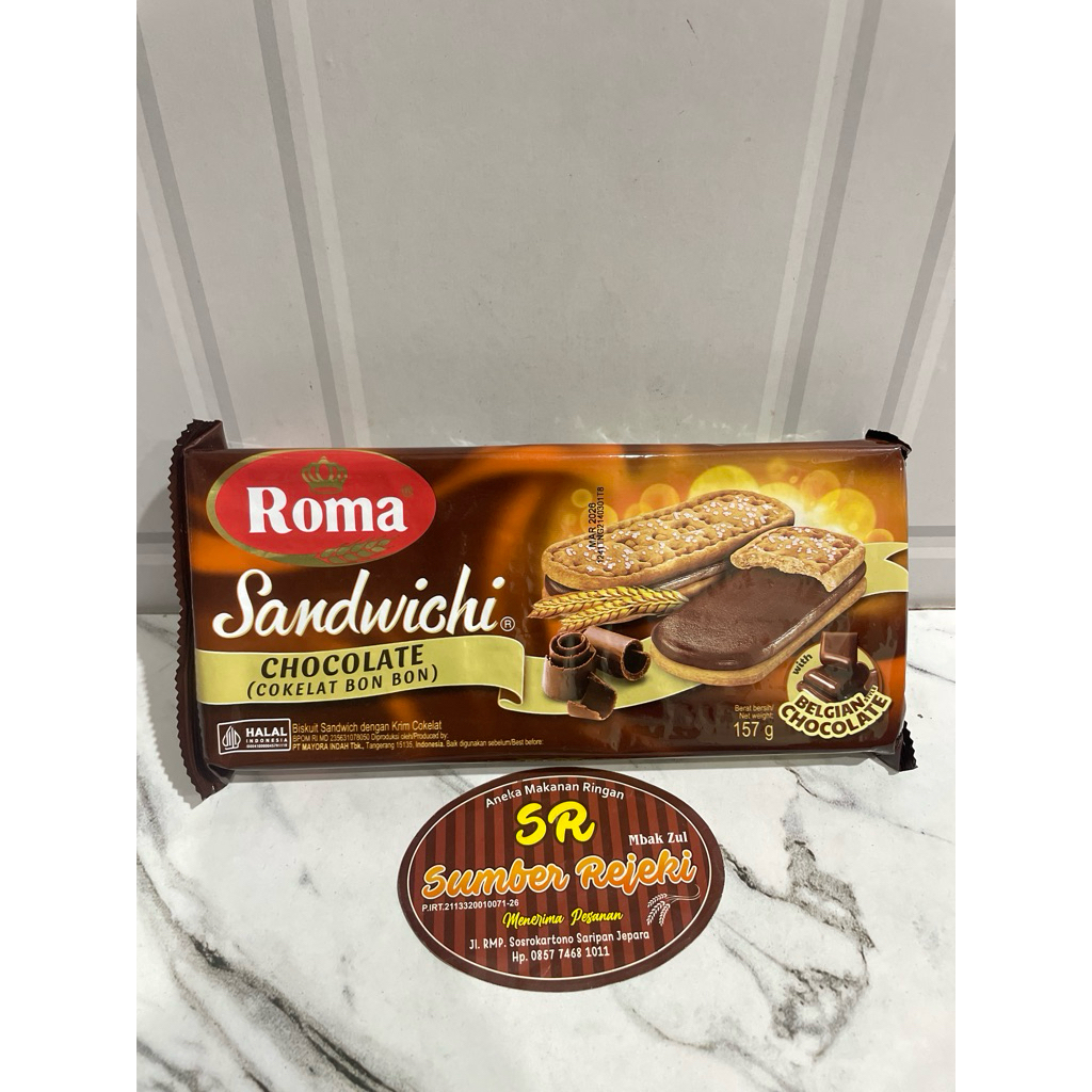 

ROMA SANDWICH COKLAT BERAT 157 gram