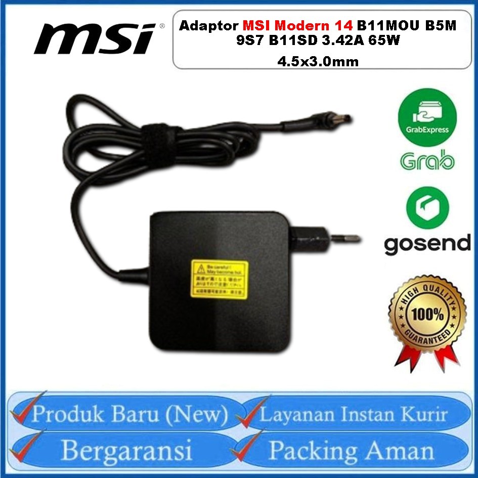 ORI Charger Adaptor Laptop MSI Modern 14 B11MOU B5M 9S7 B11SD 65W