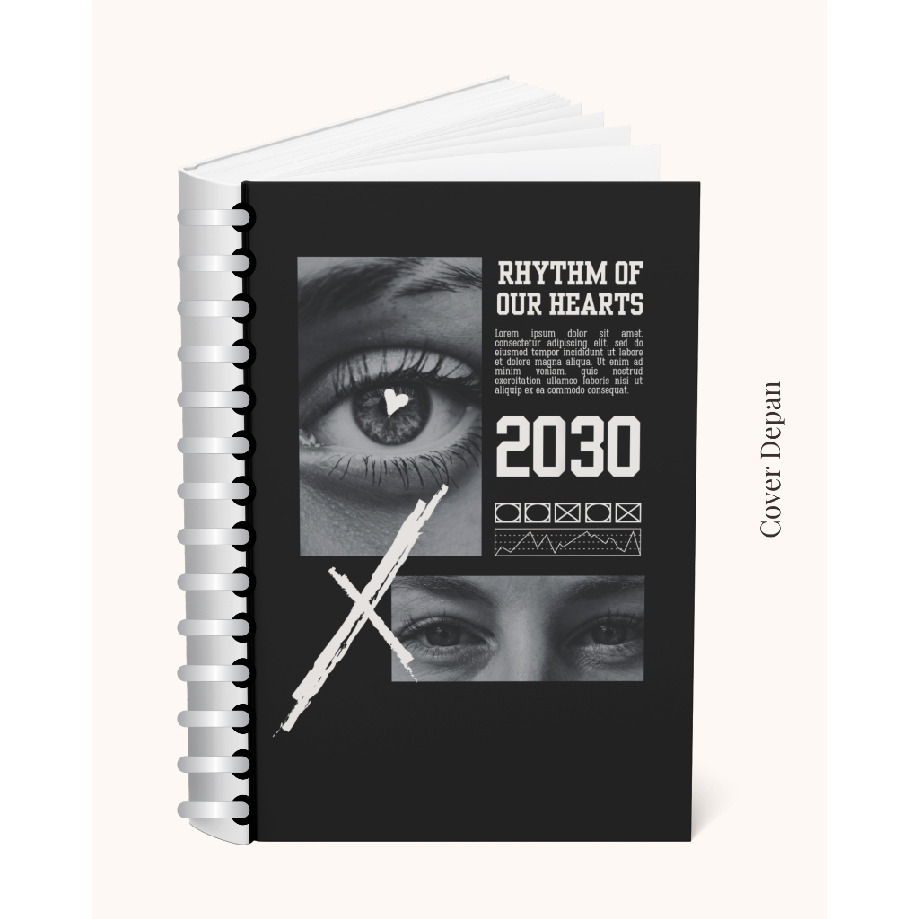

Notebook A5 Ring Hardcover – Rhythm of Our Hearts | Pre Order Buku Tulis Polos/Garis