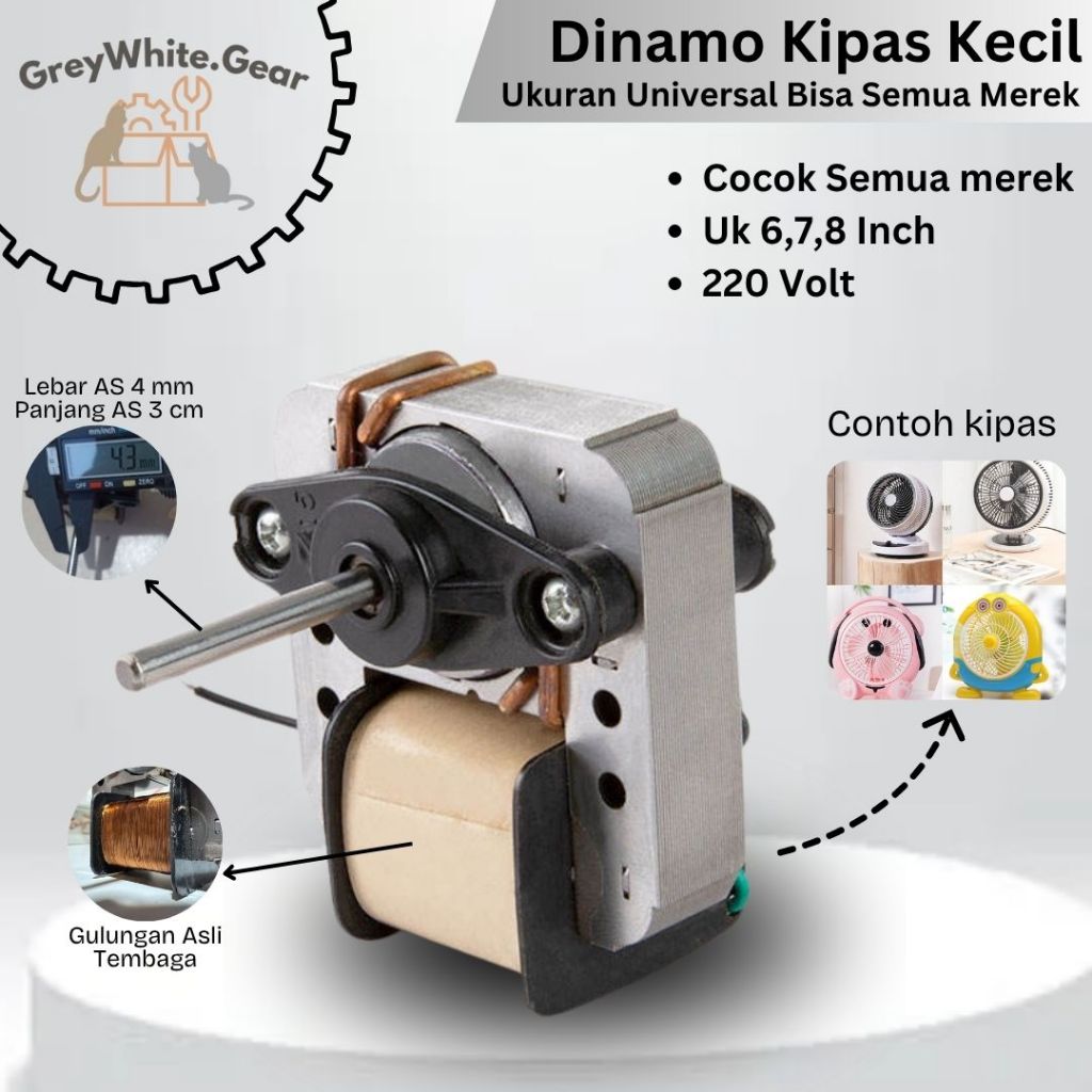 Dinamo Mesin Kipas Angin Kecil Dinamo Kipas 6 7 8 Inch Universal Dinamo Kipas Karakter Baru