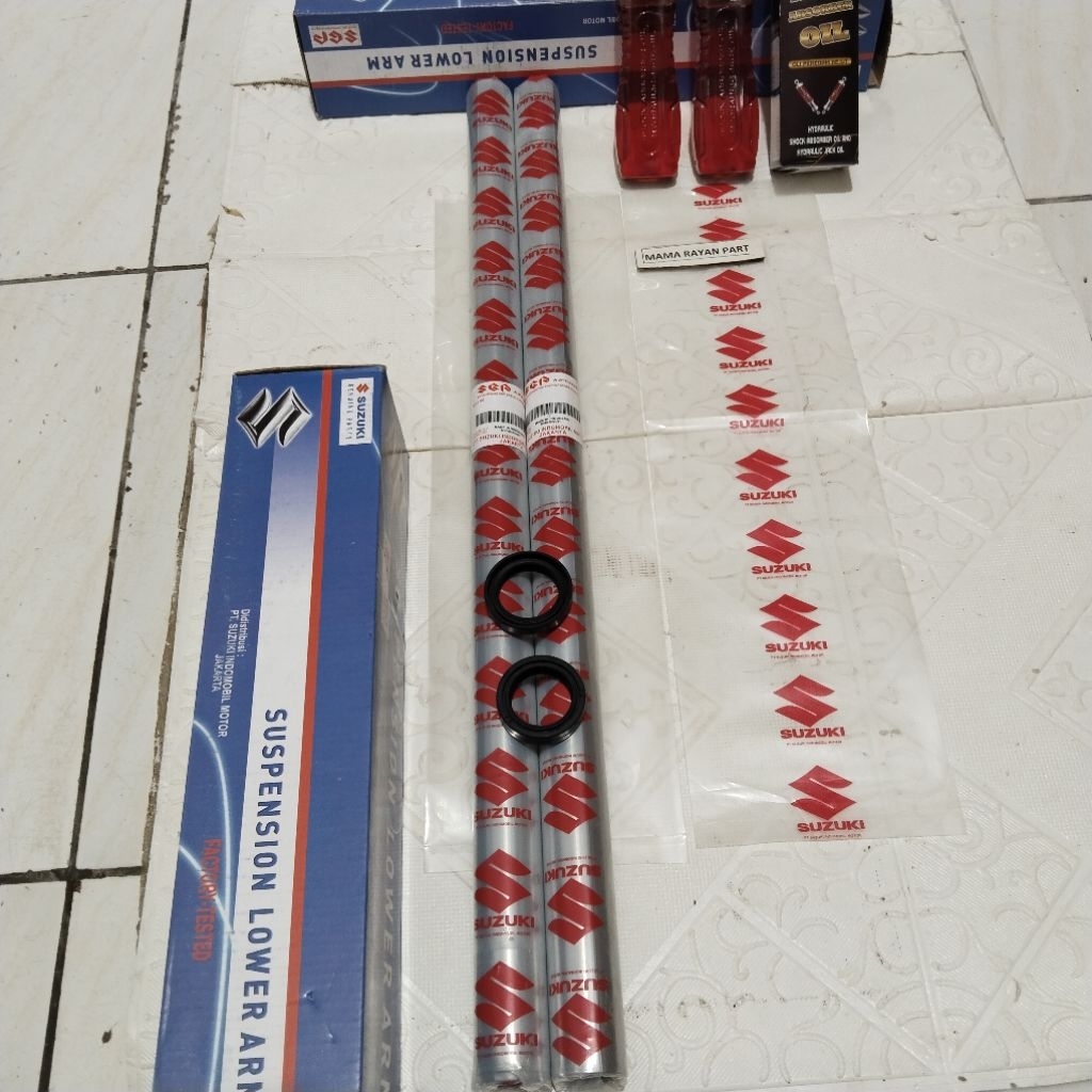 Sok Depan Suzuki Ts 125 Ts 125 Ts Jumbo Satu Pasang Sok + Sil Oli Shock