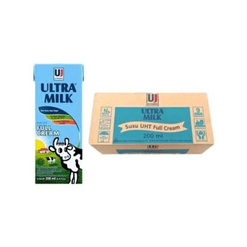 

ULTRA MILK 200ML VARIAN RASA FULL CREAM / STRAWBERRY / COKLAT