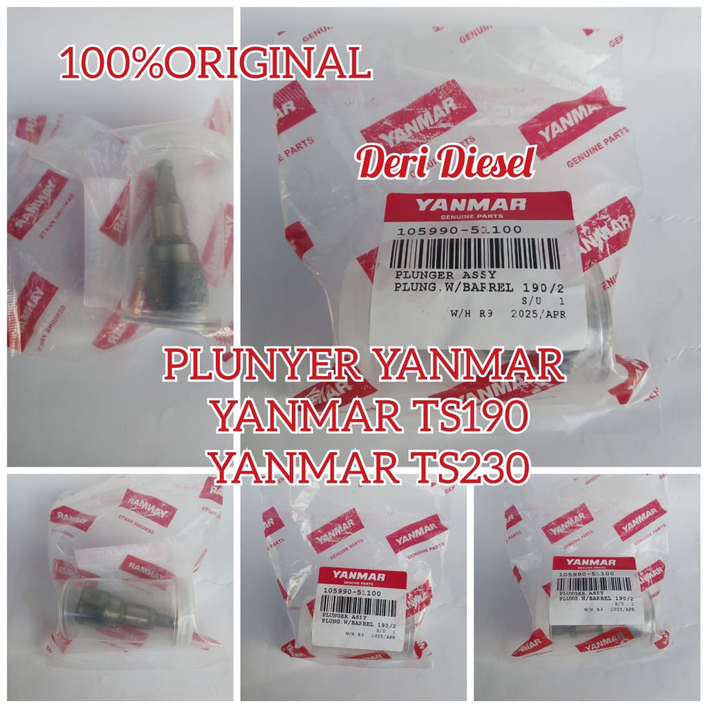 Plunger Yanmar TS230/TS190 105990-51100 Original plunyer yanmar ts190 plunyer yanmar ts230 ASLI YANM