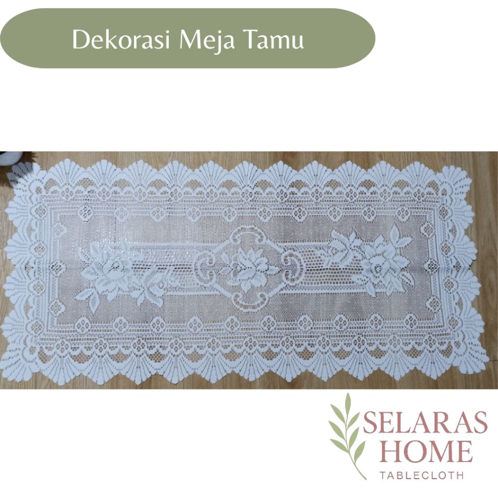 COD Taplak Meja Tamu Persegi Ukuran 50x100cm bahan tebal  taplak meja tamu taplak meja minimalis