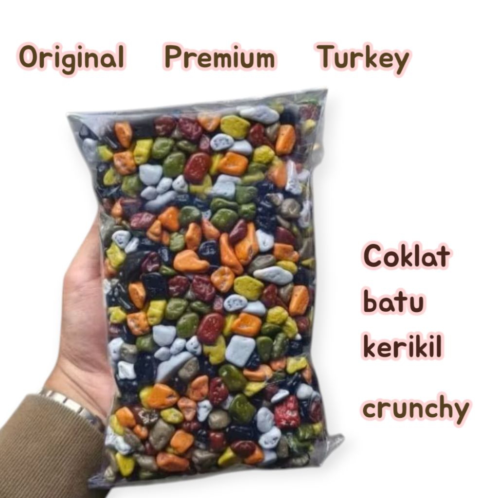 

Cokelat Batu Kerikil 1 Kg currency Original Turki#Coklat Batu Merk Fanatik