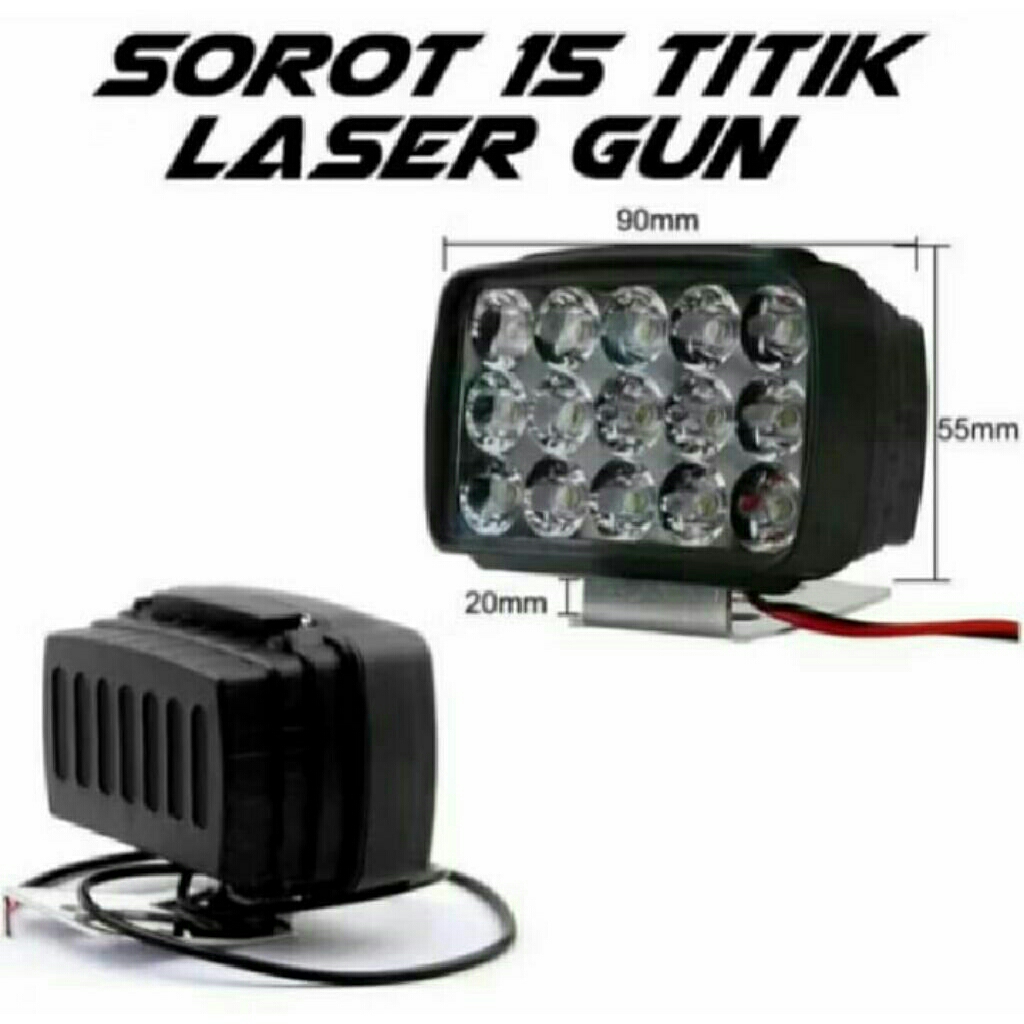 Lampu Led Bar Cree Tembak Sorot Motor Mobil 15 Led
