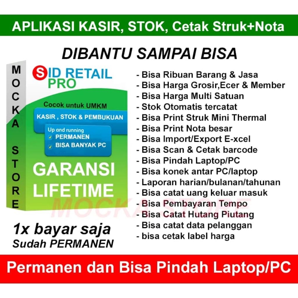 APLIKASI KASIR SiD Retail Pro (Sekali Beli Akses Selamanya)