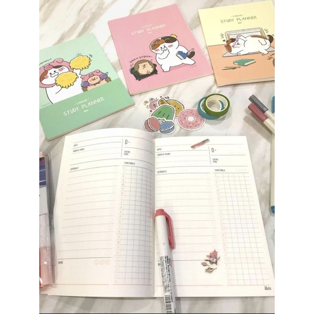 

Planner Book cute cat & hedgehog