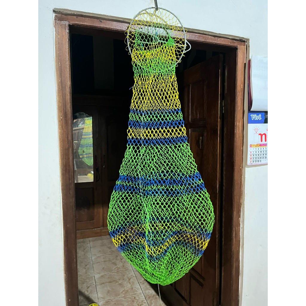 Koja Ikan Rajut || Keramba ikan Rajut Panjang 90cm, 120cm , 150cm, 200cm Ring Tali