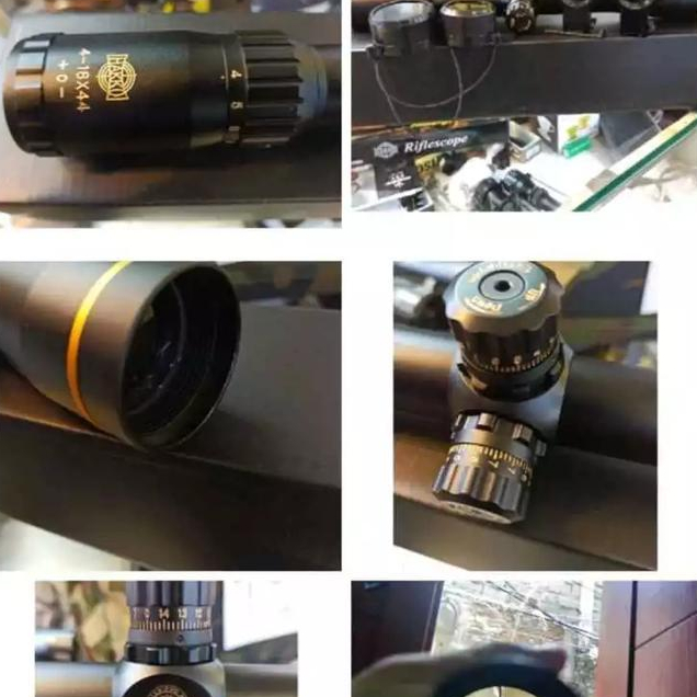 TEROPONG TELESKOP HAKKO 4-16x44 Tube 30 RING GOLD TAHAN GETARAN Fix Zoom
