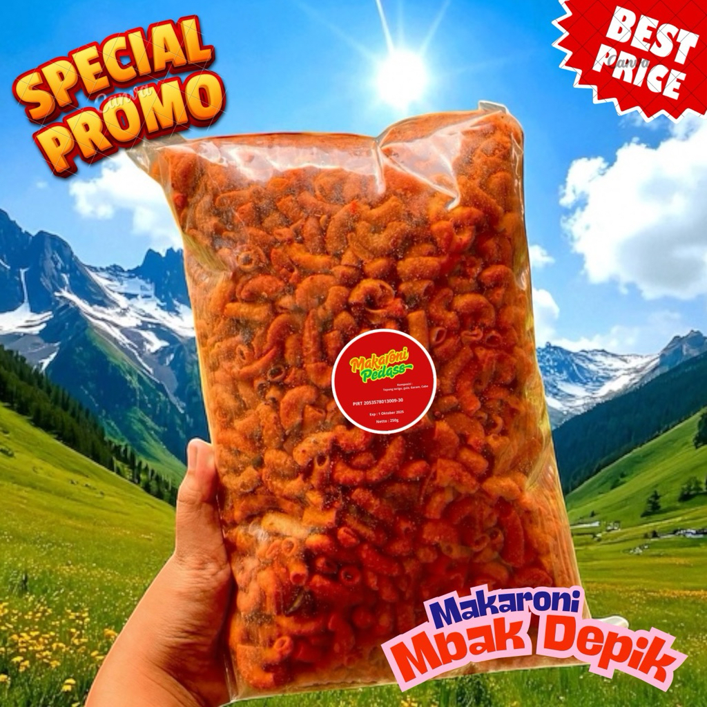 

Makaroni Pedas 1/4kg Snack Renyah Gurih Pedas Gila Cocok untuk Pecinta Camilan Level Pedas Ekstra
