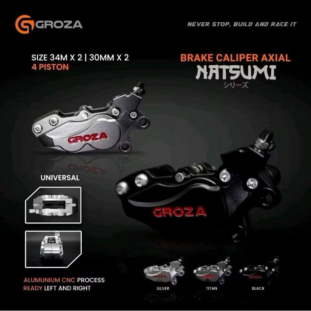 KALIPER GROZA 4P AXIAL NATSUMI CALIPER 4piston GROZA NATSUMI universal Motor