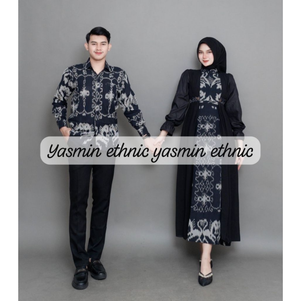 BAJU TENUN COUPLE A-LEA NTT BLACK - BAJU TENUN - DRESS TENUN - COUPLE TENUN - BAJU COUPLE - COUPLE K