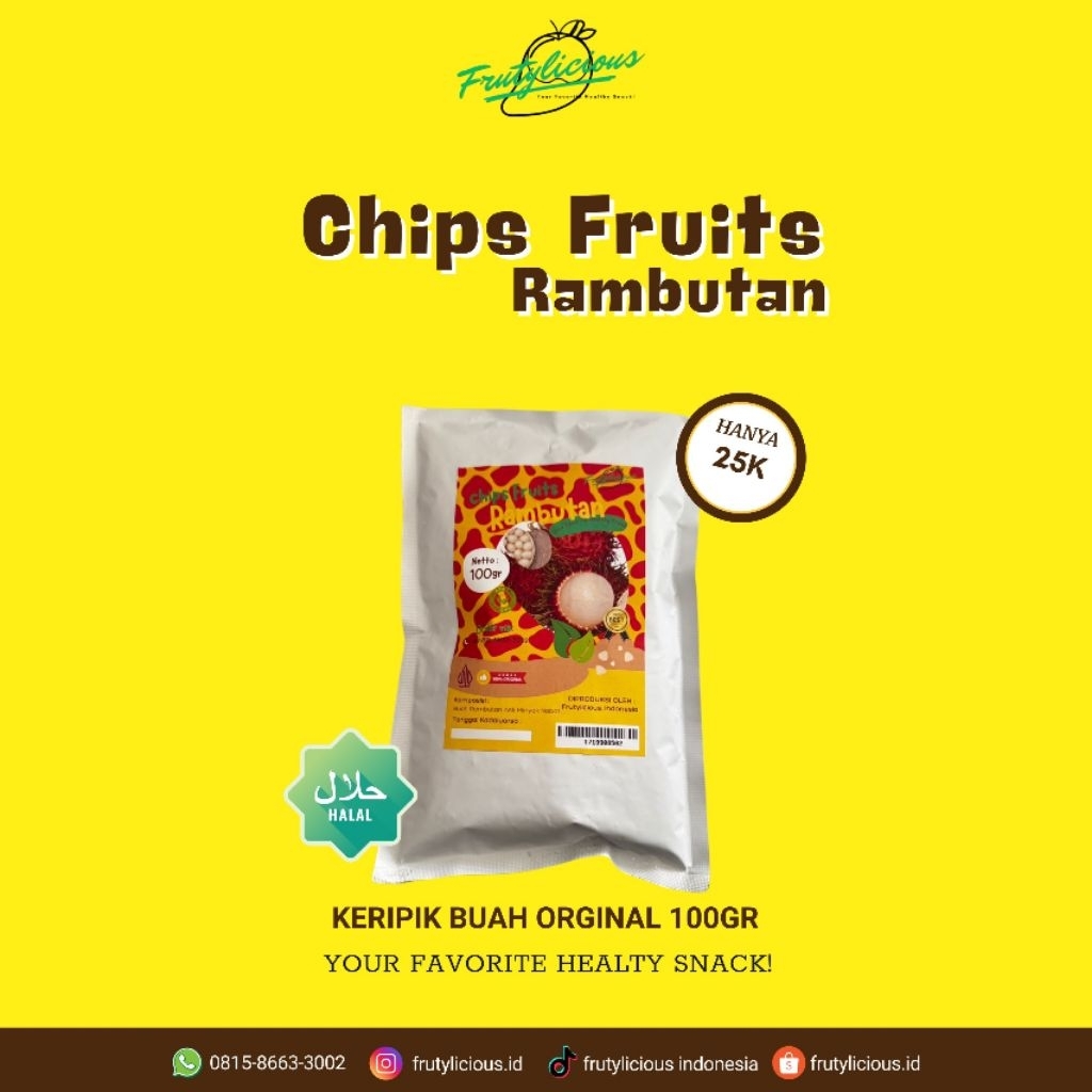

Chips Fruits Rambutan Keripik Buah Orginal 100gr