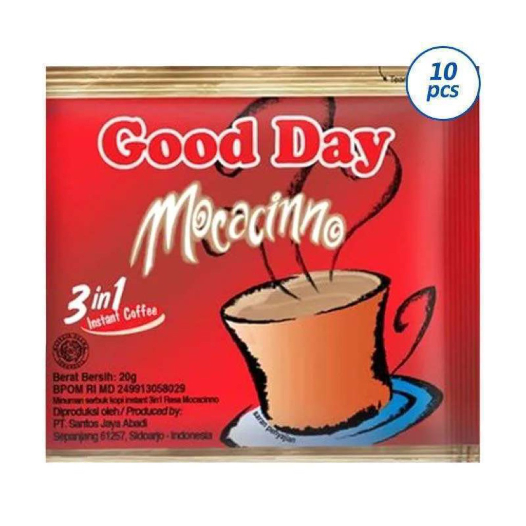 

KOPI GOOD DAY 3in1 20gr x 10 PCS / RENTENG
