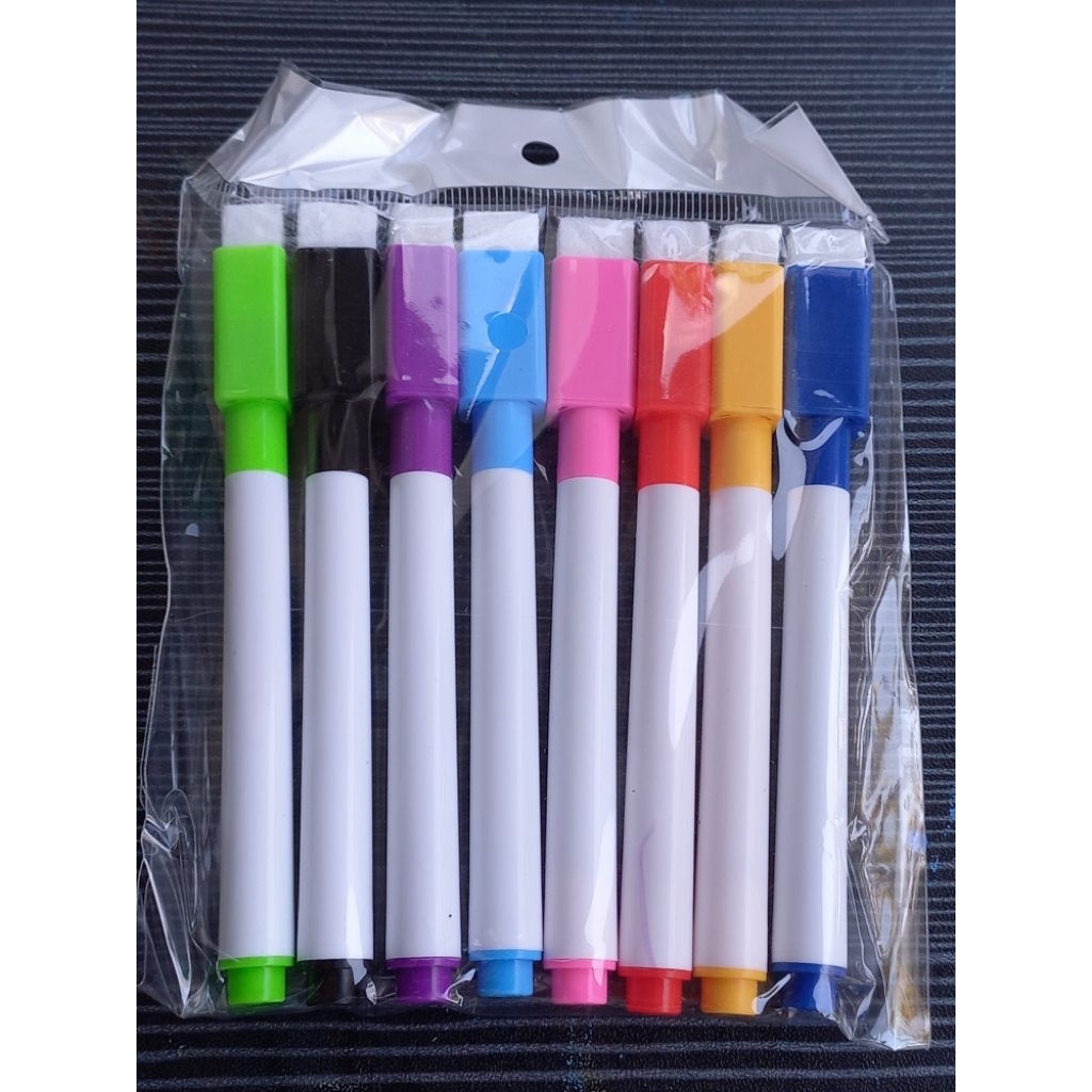 

Spidol Whipe and Clean (Bisa Dihapus) 8 Pcs Warna Warni