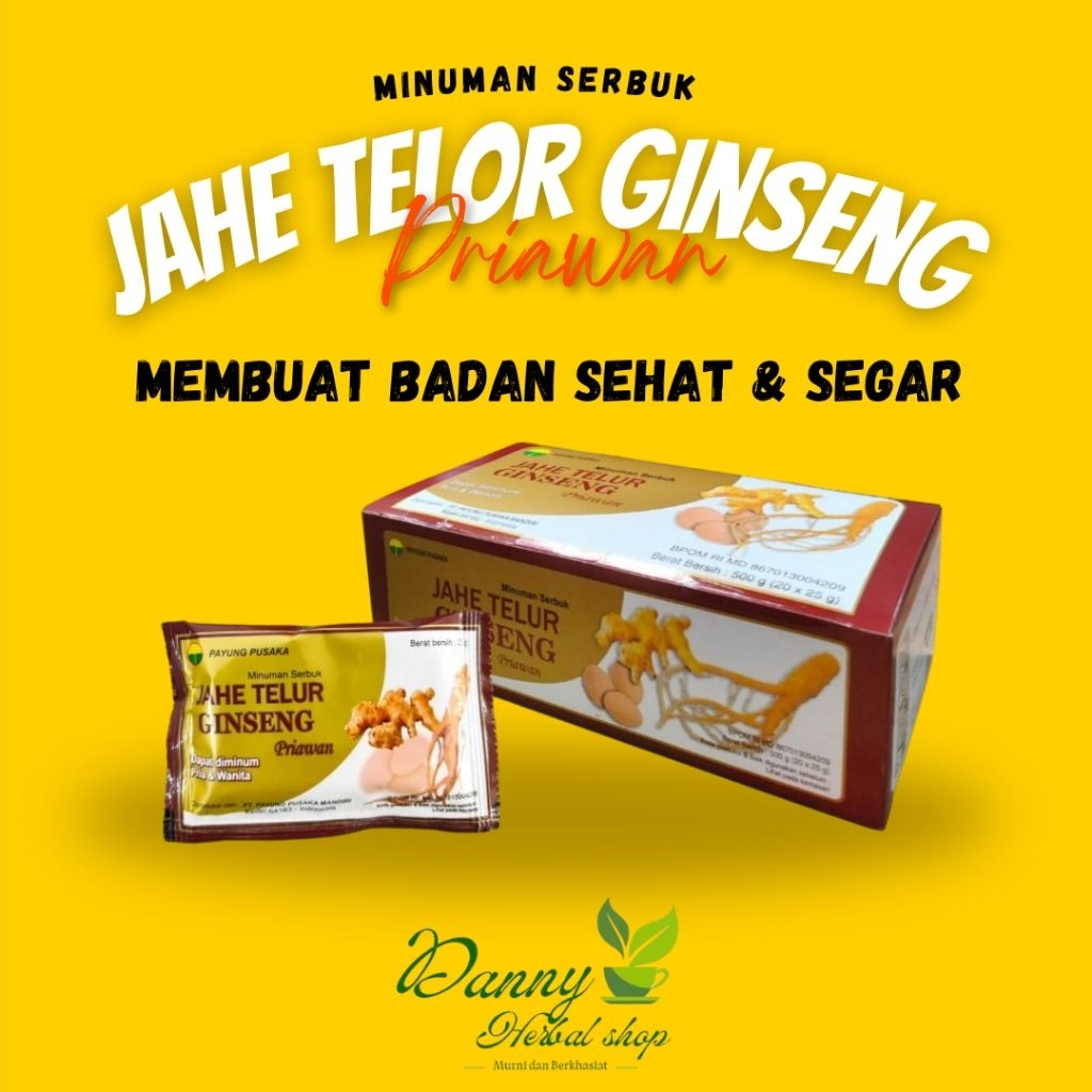 

Cegah Corona!!! dengan minum Jahe Telor Ginseng Priawan 1 kotak isi 20 sachet, Payung Pusaka Mandiri