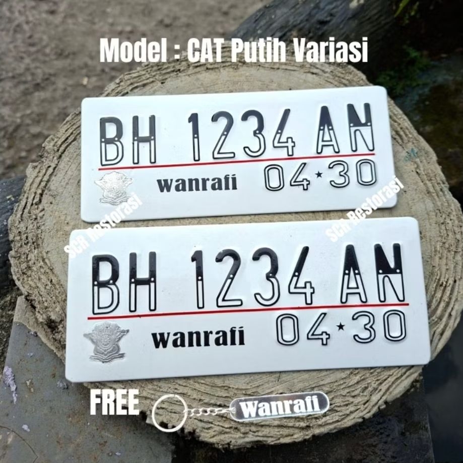 Plat Nomor Motor Baut Tanam  Custom Font Variasi Cat dan Carbon Murah Kuat Semua Jenis Motor