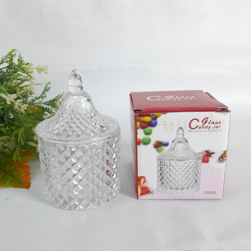 Toples Nanas Candy JAr Mini + Box Merah Glass Candy Jar